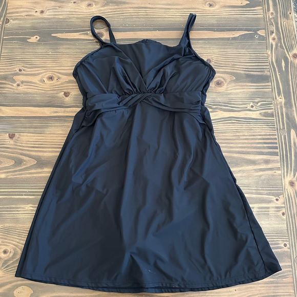 Lands' End Other - Women's Lands' End Black One-Piece Swim Dress 14DD Modest Swimwear